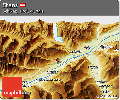 Physical 3D Map of Stans