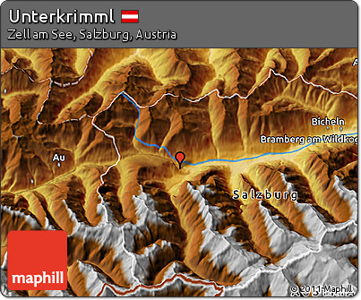 Physical 3D Map of Unterkrimml
