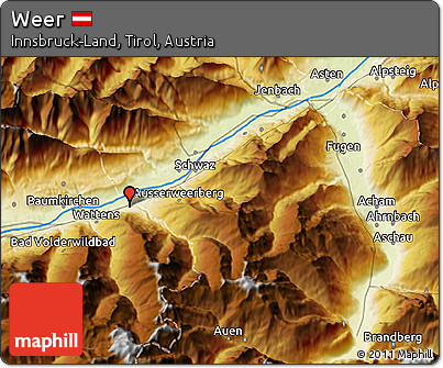 Physical 3D Map of Weer