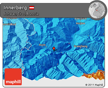Political 3D Map of Innerberg