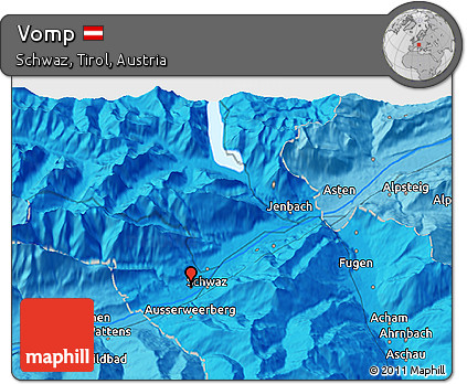 Political 3D Map of Vomp