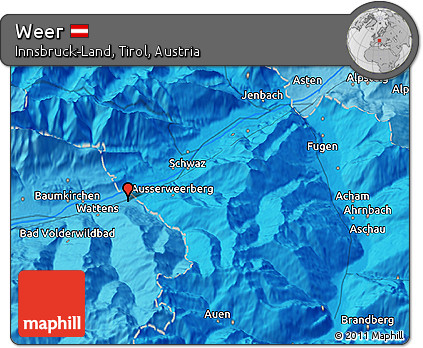 Political 3D Map of Weer