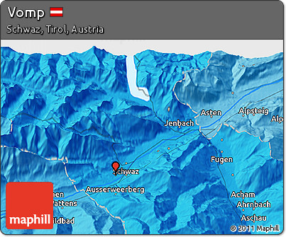 Political 3D Map of Vomp