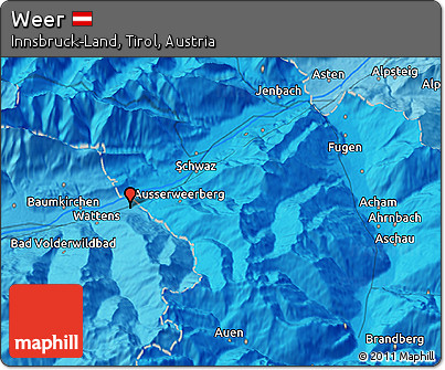 Political 3D Map of Weer