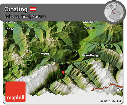 Satellite 3D Map of Ginzling