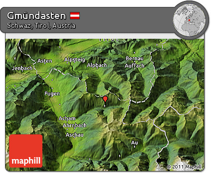 Satellite 3D Map of Gmündasten