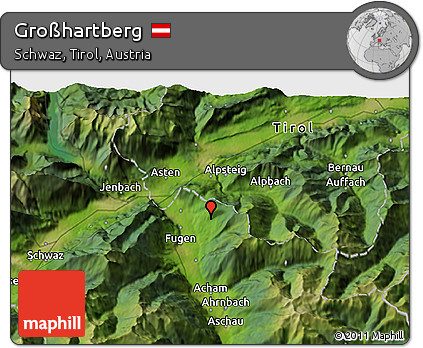 Satellite 3D Map of Großhartberg