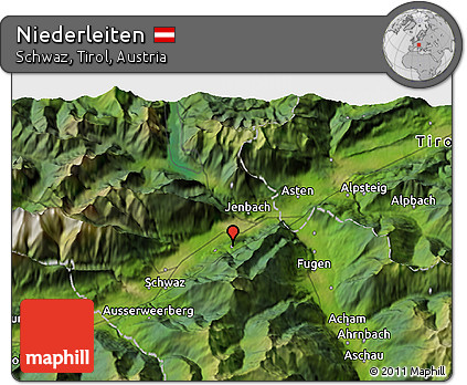 Satellite 3D Map of Niederleiten