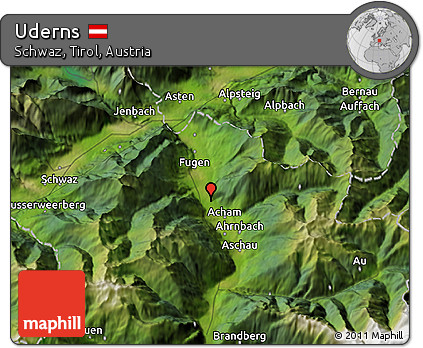 Satellite 3D Map of Uderns
