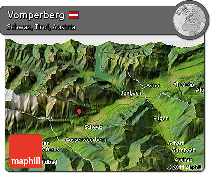 Satellite 3D Map of Vomperberg