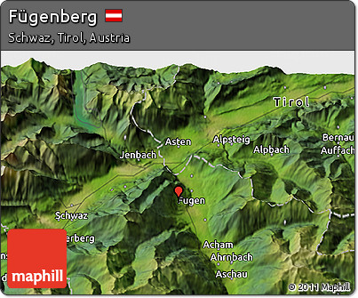 Satellite 3D Map of Fügenberg