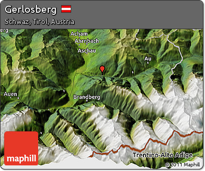 Satellite 3D Map of Gerlosberg