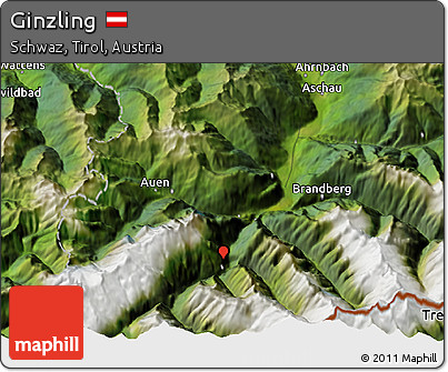 Satellite 3D Map of Ginzling