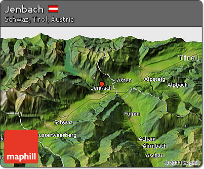 Satellite 3D Map of Jenbach