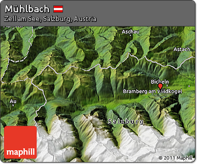 Satellite 3D Map of Mühlbach