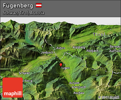 Satellite 3D Map of Fügenberg