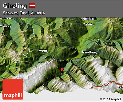 Satellite 3D Map of Ginzling
