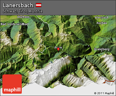 Satellite 3D Map of Lanersbach