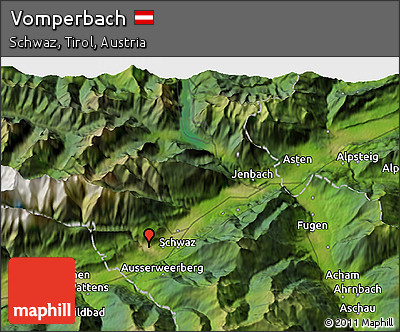 Satellite 3D Map of Vomperbach