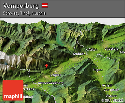 Satellite 3D Map of Vomperberg