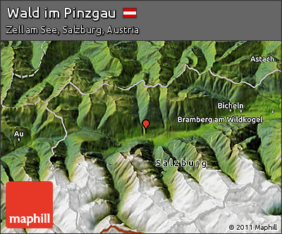 Satellite 3D Map of Wald Im Pinzgau
