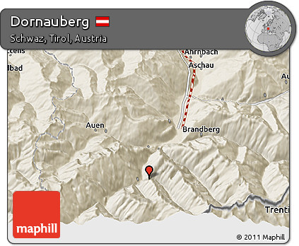 Shaded Relief 3D Map of Dornauberg