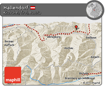 Shaded Relief 3D Map of Hallendorf