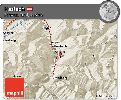 Shaded Relief 3D Map of Haslach