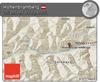 Shaded Relief 3D Map of Hohenbramberg