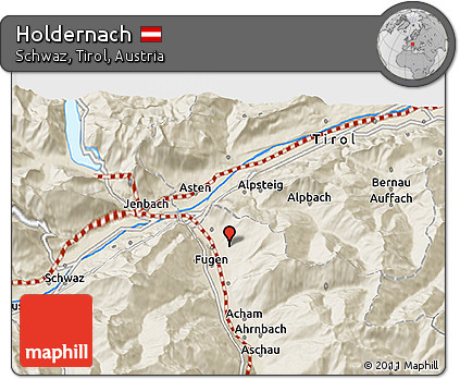 Shaded Relief 3D Map of Holdernach