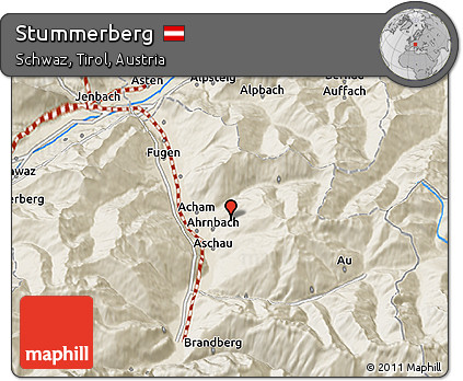 Shaded Relief 3D Map of Stummerberg