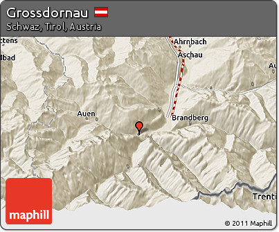 Shaded Relief 3D Map of Grossdornau
