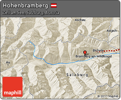 Shaded Relief 3D Map of Hohenbramberg