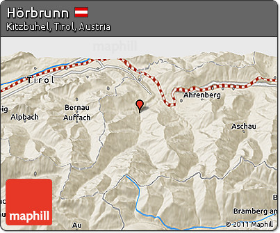 Shaded Relief 3D Map of Hörbrunn