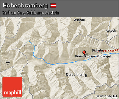 Shaded Relief 3D Map of Hohenbramberg