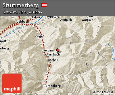 Shaded Relief 3D Map of Stummerberg