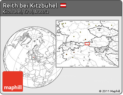 Blank Location Map of Reith Bei Kitzbühel