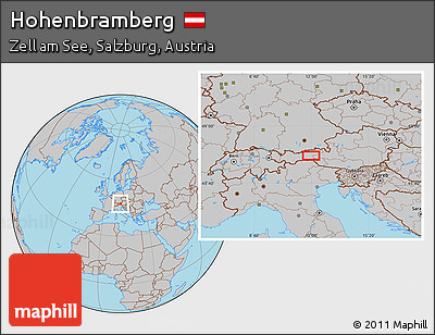 Gray Location Map of Hohenbramberg