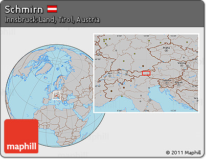 Gray Location Map of Schmirn