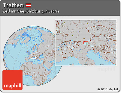 Gray Location Map of Tratten