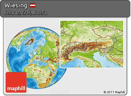 Physical Location Map of Wiesing