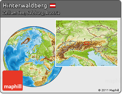 Physical Location Map of Hinterwaldberg