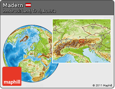 Physical Location Map of Madern