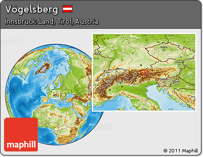 Physical Location Map of Vögelsberg