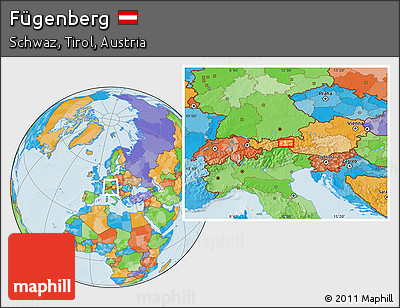 Political Location Map of Fügenberg