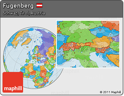 Political Location Map of Fügenberg