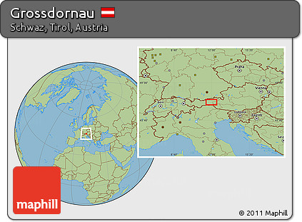 Savanna Style Location Map of Grossdornau