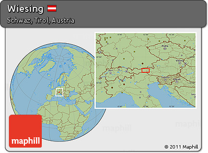 Savanna Style Location Map of Wiesing