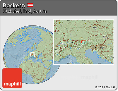 Savanna Style Location Map of Bockern, hill shading