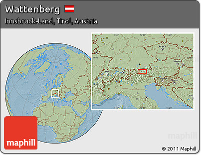 Savanna Style Location Map of Wattenberg, hill shading